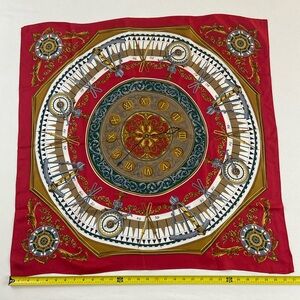 Vintage silk 31” square compass clock silk scarf